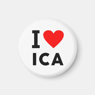 Aimant Ica Pérou ville d'amour coeur comme voyage