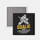 Aimant Ice Hockey Goalie Fun Définition pour tous les jou (Recto/Verso)