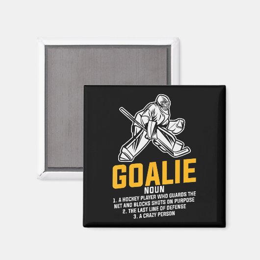 Aimant Ice Hockey Goalie Fun Définition pour tous les jou (Recto/Verso)