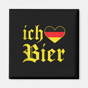 Aimant Ich Liebe Bier Funny Allemand I Love Bière Débarde