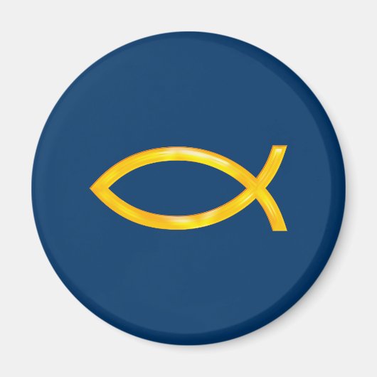 Aimant Ichthus - Symbole chrétien du poisson (Devant)