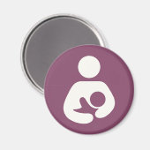 Aimant Icône Allaitement - Mauve (Recto/Verso)
