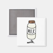 Aimant Icône Bouteille de lait (Recto/Verso)
