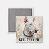 Aimant Icône Bull Terrier Intrépide (Recto/Verso)