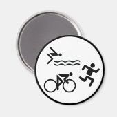 Aimant icône cercle triathlon (Recto/Verso)