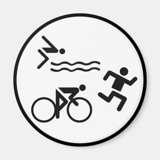 Aimant icône cercle triathlon (Devant)