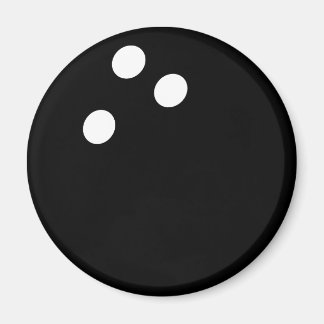 Aimant icône de boule de bowling noire