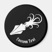 Aimant Icône de calmar blanc (Devant)