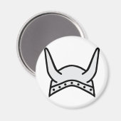 Aimant icône de casque viking (Recto/Verso)