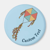 Aimant Icône de cerf-volant bleu clair (Devant)