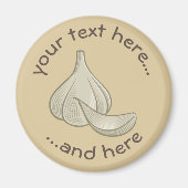 Aimant Icône de coupe d'ail (Devant)