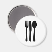 Aimant icône de cuillère à fourche (Recto/Verso)