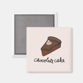 Aimant Icône de gâteau au chocolat (Recto/Verso)