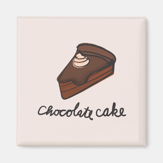 Aimant Icône de gâteau au chocolat (Devant)