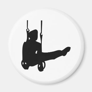 Aimant icône de gymnastique noire