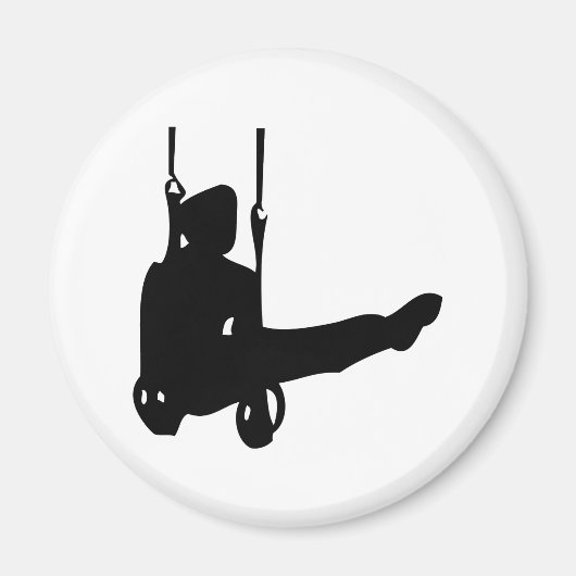 Aimant icône de gymnastique noire (Devant)