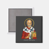 Aimant Icône de la lettre serbe orthodoxe Saint-Nicolas (Recto/Verso)