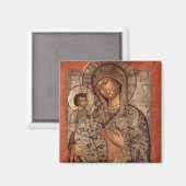 Aimant Icône de la Sainte Vierge à trois mains (Recto/Verso)