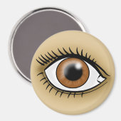Aimant Icône de l'oeil Brown (Recto/Verso)