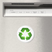 Aimant Icône de recyclage vert en 3D (In Situ (Lave-vaisselle))