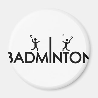 Aimant icône de texte du badminton
