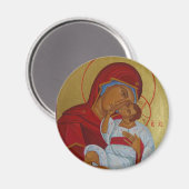 Aimant Icône de Theotokos avec l'aimant de l'enfant (Recto/Verso)