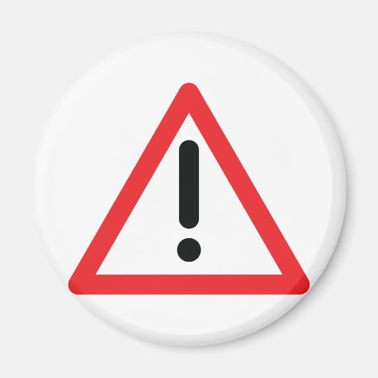 Aimant icône de trafic point d'exclamation (Devant)