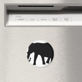 Aimant icône d'éléphant noir (In Situ (Lave-vaisselle))