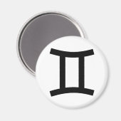 Aimant Icône des signes Zodiac Gemini (Recto/Verso)