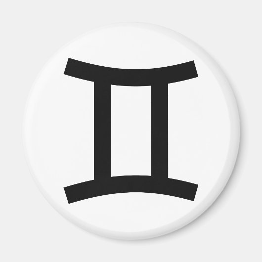 Aimant Icône des signes Zodiac Gemini (Devant)
