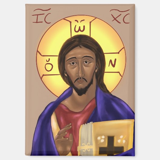 Aimant Icône du Christ (Recto)