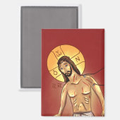 Aimant Icône du Christ (Recto/Verso)