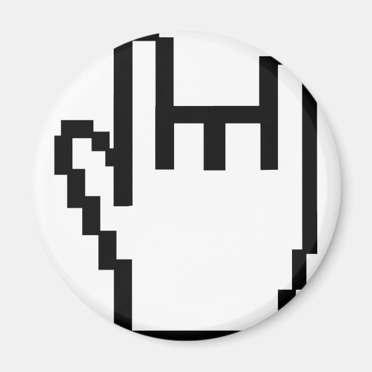 Aimant icône en métal noir (Devant)