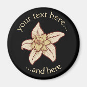 Aimant Icône Fleur Vanille (Devant)