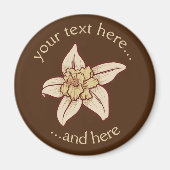 Aimant Icône Fleur Vanille (Devant)