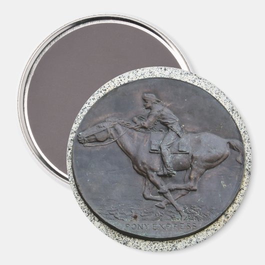 Aimant Icône Folsom : Pony Express Trail Marker (Recto/Verso)