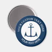 Aimant Icône Logo Personnalisé Nautique Ancre (Recto/Verso)