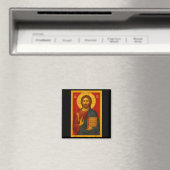 Aimant Icône orthodoxe de Jésus-Christ Pantocrator  (In Situ (Lave-vaisselle))