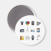 Aimant Icône Photographie (Recto/Verso)