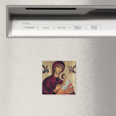 Aimant Icône représentant la Sainte Mère de la Passion (In Situ (Lave-vaisselle))