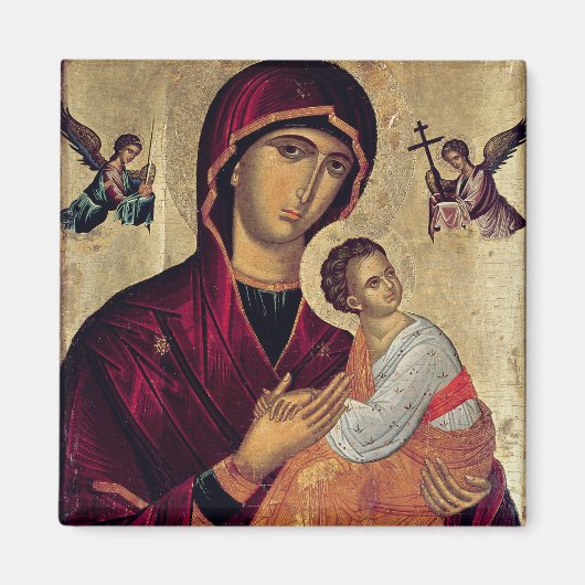 Aimant Icône représentant la Sainte Mère de la Passion (Devant)