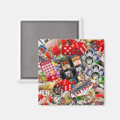 Aimant Icônes de Las Vegas - Délice des Joueurs (Recto/Verso)