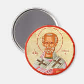 Aimant Icônes orthodoxes chrétiennes byzantines : St. Nic (Recto/Verso)