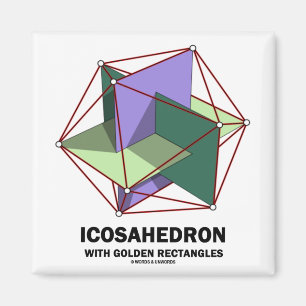 Aimant Icosahedron avec des rectangles d'or (la