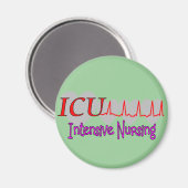 Aimant ICU InTENSIVE Nuring Cadeaux uniques (Recto/Verso)