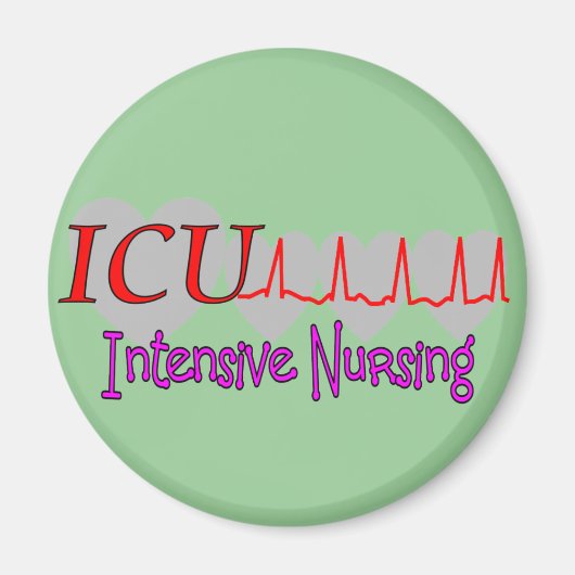 Aimant ICU InTENSIVE Nuring Cadeaux uniques (Devant)