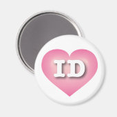 Aimant Idaho Pink Fade Heart - I love ID (Recto/Verso)