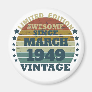 Aimant Idée cadeau d'anniversaire vintage personnalisé