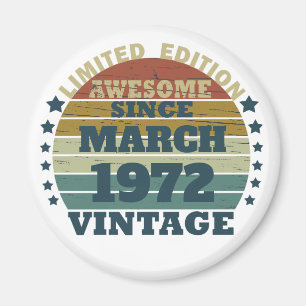Aimant Idée cadeau d'anniversaire vintage personnalisé