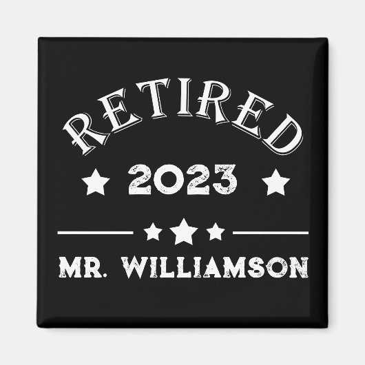 Aimant Idée cadeau de retraite personnalisée (Devant)